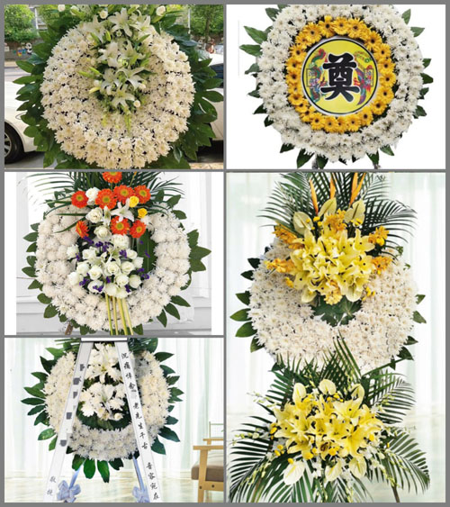 山东青岛平度市明村镇西官亭村花圈速递